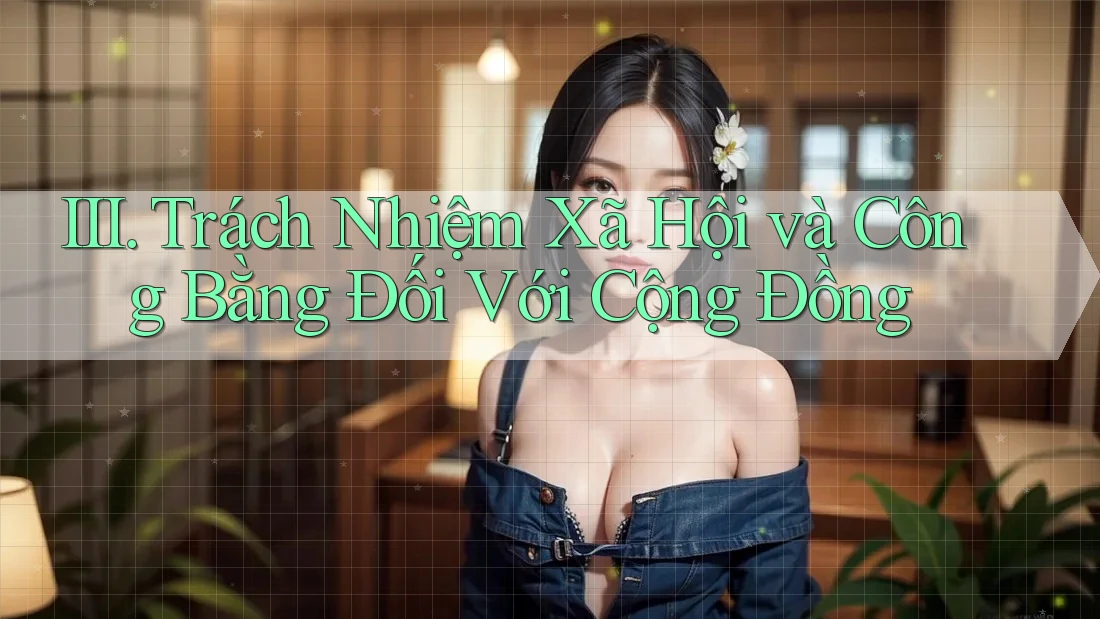 III. Trách Nhiệm Xã Hội và Công Bằng Đối Với Cộng Đồng III. Trách Nhiệm Xã Hội và Công Bằng Đối Với Cộng Đồng