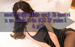 mu9 (cập nhật quý 3) matrix so sánh trên iOS 17 raise là gì
